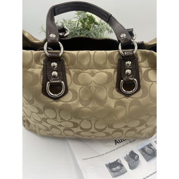 Coach F15510 Authenticated Ashley Signature Sateen Carryall Shoulder Bag - Picture 2 of 8
